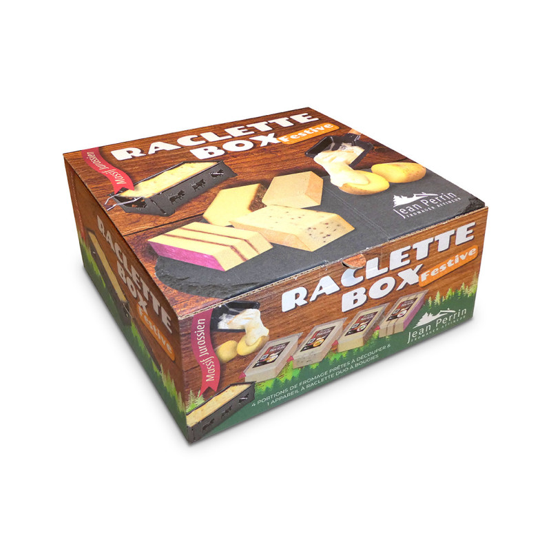 Box Festive - 4 lingotins pour raclette + 1 appareil à bougies (Nature/Moutarde/Ortie-Paprika/Griotte)