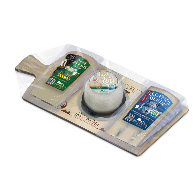 La planche du Fromager n°II 300g (Tomme des monts-Val de lou frais-légende bleue)
