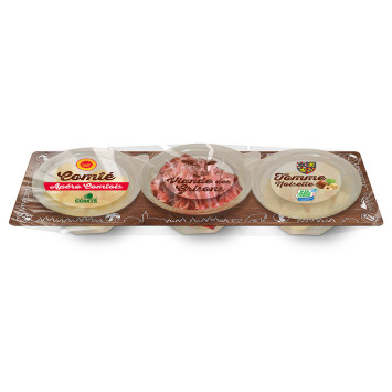 Apéro Comtois 3 saveurs (Comté-Viande des Grisons-Tomme noisette)