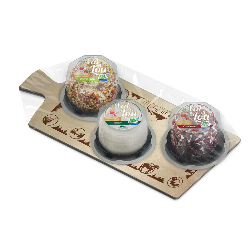 La planche du Fromager n°VIII 300g (Val de lou poivrons-Val de lou frais-Val de lou cranberries)