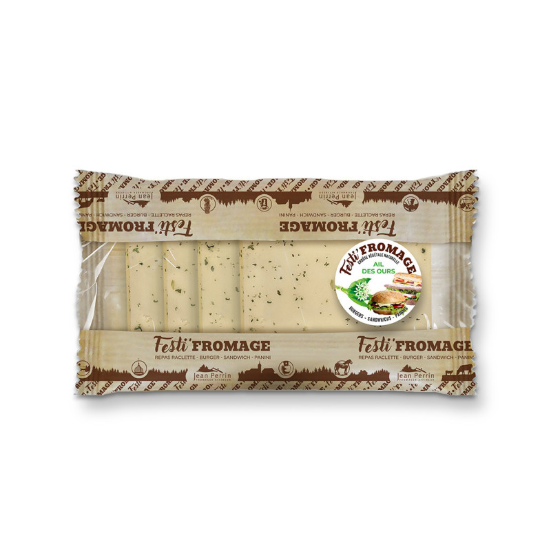 Festi-Fromage à l'Ail des ours 120g pour burger et sandwich - 4 tranches de 30g