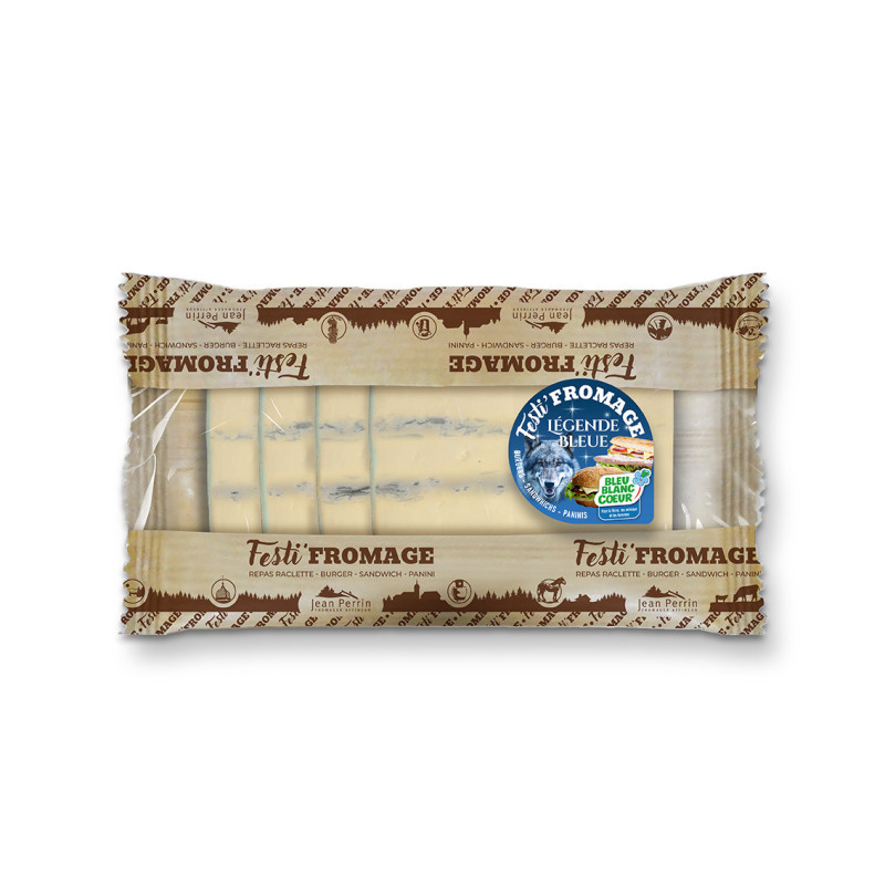 Festi-Fromage à la Crème de Bleu 120g pour burger et sandwich - 4 tranches de 30g