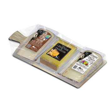 La planche du Fromager n°III 300g (Croix des Celtes-meule légende-tomme aux fleurs)