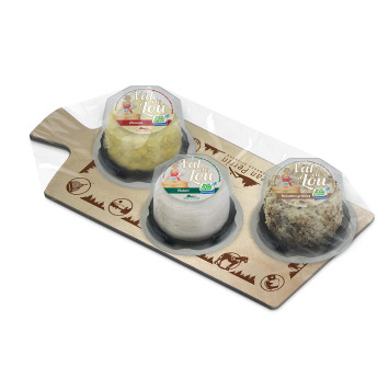 La planche du Fromager n°XI 300g (Val de lou ananas-Val de lou frais-Val de lou noisettes)