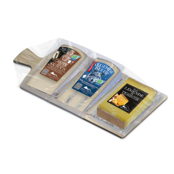La planche du Fromager n°I 300g (Croix des Celtes-Légende bleue-Meule légende)