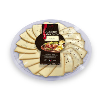 Plateau pour repas raclette 3 saveurs 540g (Poivre-Lait cru-Moutarde)